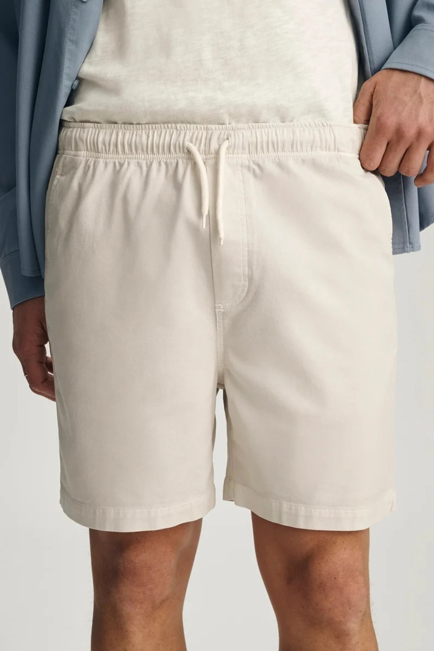 Mavi Washed Cream Tencel™ Drawstring 7" Shorts/57004